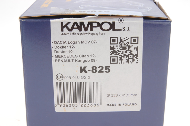 Колодки дисковые  Kampol K825 цена, от 16.39 USD