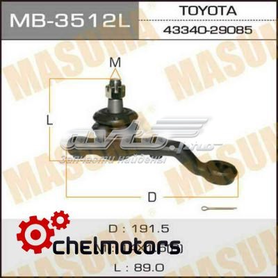 Купить MB3512L Masuma Шаровая опора, нижняя, левая