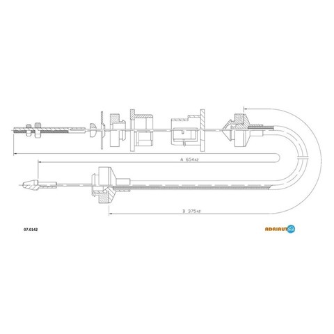 Трос сцепления 070142 Adriauto