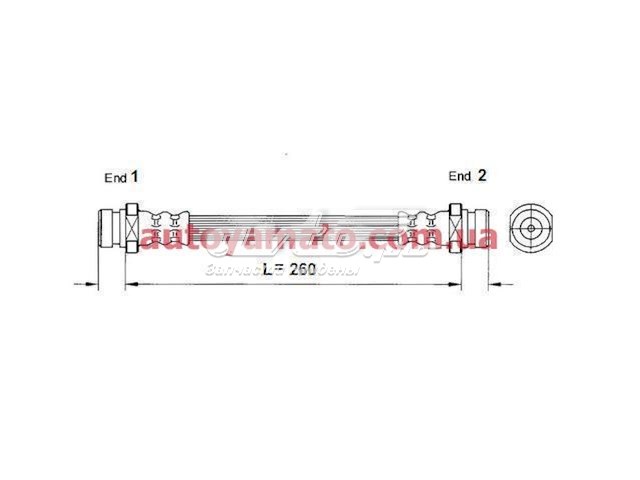 Тормозной шланг задний K&K FT0429 цена, от 7.26 USD