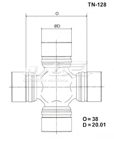 Крестовина карданного вала заднего 37125H1025 Nissan