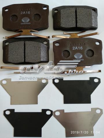 Колодки тормозные передние дисковые GM 96101972