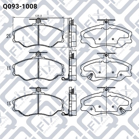 Q0931008 Q-fix Колодки передние
