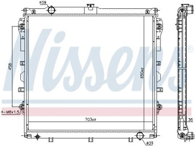 Радиатор 606523 Nissens