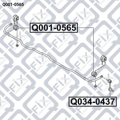 Купить Q0010565 Q-fix Втулка заднего стабилизатора