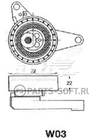 Ролик натяжителя ремня ГРМ JAPANPARTS BEW03