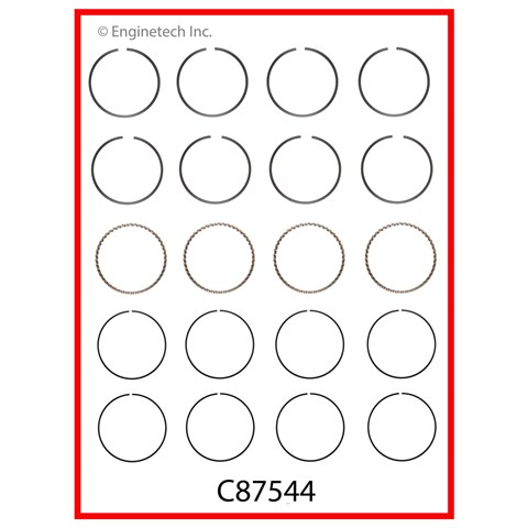 Поршневые кольца, стандартные Enginetech C87544 цена, от 68.14 USD