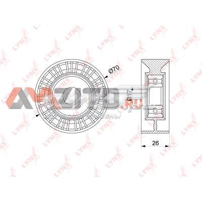 Натяжной ролик PB5253 Lynxauto