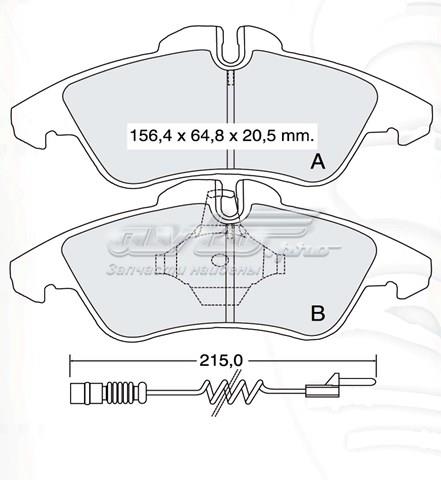 Колодки тормозные передние дисковые DAFMI D145SM
