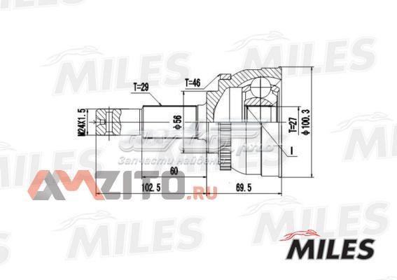 ШРУС наружный передний GA20300 Miles