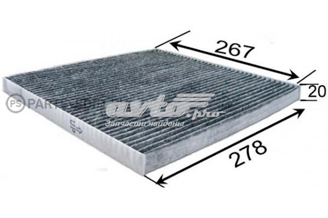 Купить AC2510C JS Asakashi Фильтр салона угольный