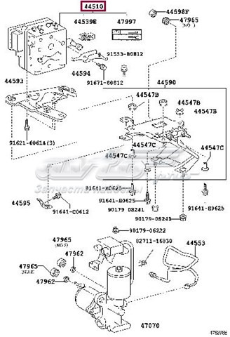 Блок управления АБС (ABS) гидравлический 4405050130 Toyota