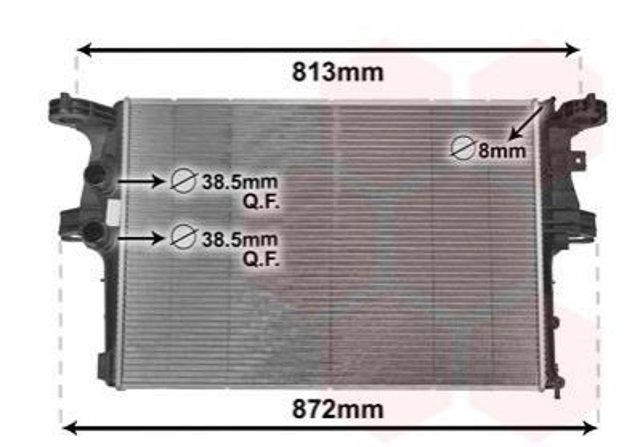 28002126 VAN Wezel radiador de esfriamento de motor