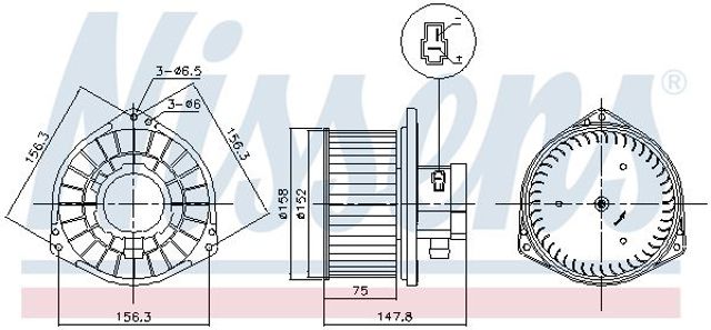 Вентилятор печки 87531 Nissens