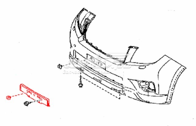  Панель крепления номерного знака переднего Toyota Land Cruiser 