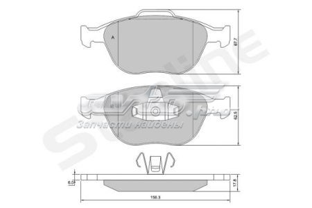 Колодки тормозные передние дисковые STARLINE BDS428