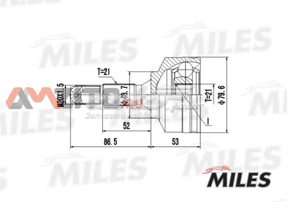 ШРУС наружный передний GA20368 Miles