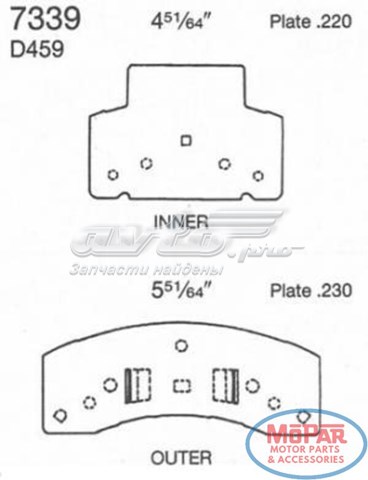 Колодки Wagner ZX459 цена, от 30.97 USD