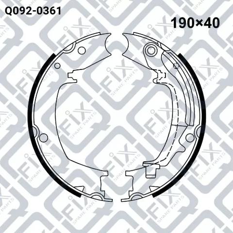 Q0920361 Q-fix Барабанные тормозные колодки