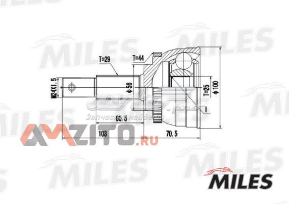 GA20340 Miles junta homocinética externa dianteira