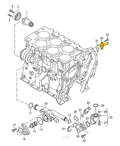 Фланец системы охлаждения ACS P0102 цена, от 19.05 USD