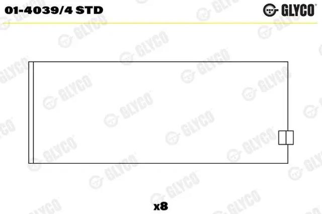 0140394STD Glyco Комплект подшипников скольжения