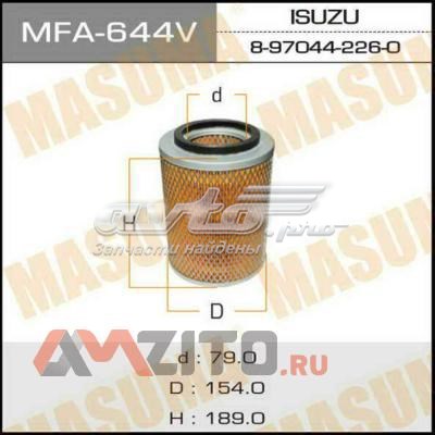 MFA644 Masuma воздушный фильтр