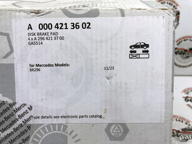 Колодки Mercedes 0004213602 цена, от 187.25 USD