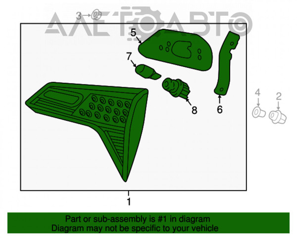 Фонарь задний правый, внутренний Depo/Loro/Abakus FP3043F4E цена, от 32.32 USD