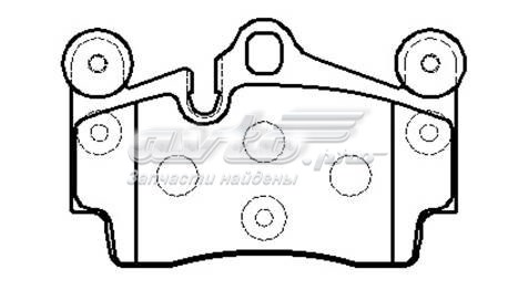 Колодки тормозные задние дисковые HSB HP9662