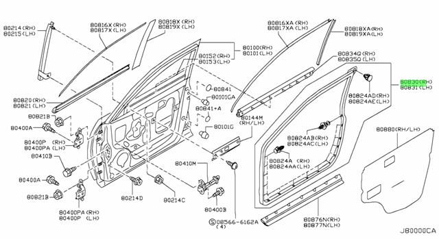  80830EQ00A Nissan