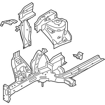 64600B2510 Hyundai/Kia Лонжерон передний правый