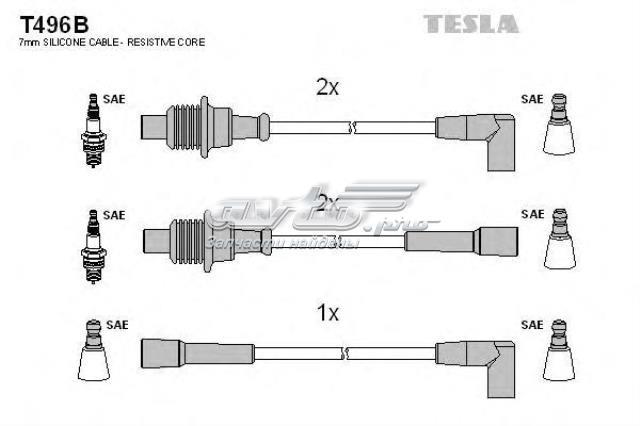 Провода высоковольтные, комплект TESLA T496B