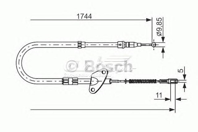 Трос ручника RW42057 Rotweiss