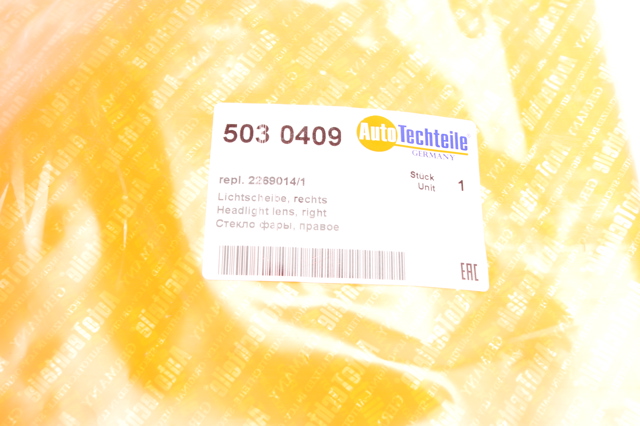 Стекло фары правой Autotechteile 5030409 цена, от 26.85 USD