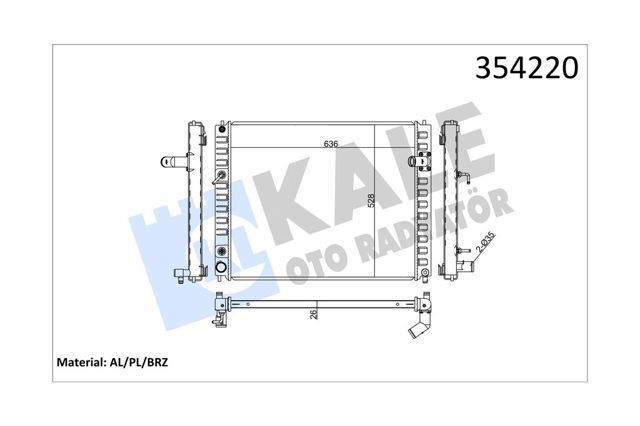 Радиатор охлаждения Kale 354220