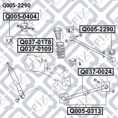 Купить Q0052290 Q-fix Сайлентблок заднего поперечного рычага
