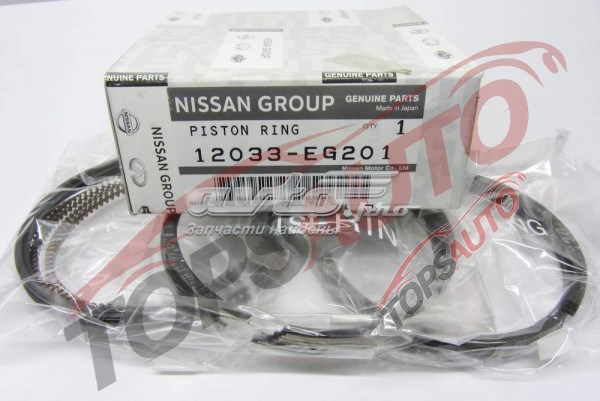 12033EG201 Nissan kit de anéis de pistão de motor, std.