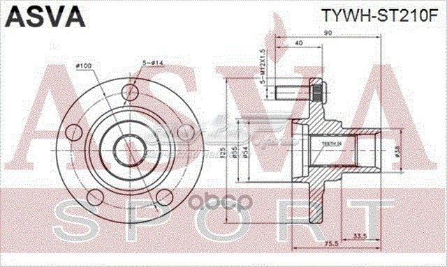 Ступица (передняя) Asva TYWHST210F