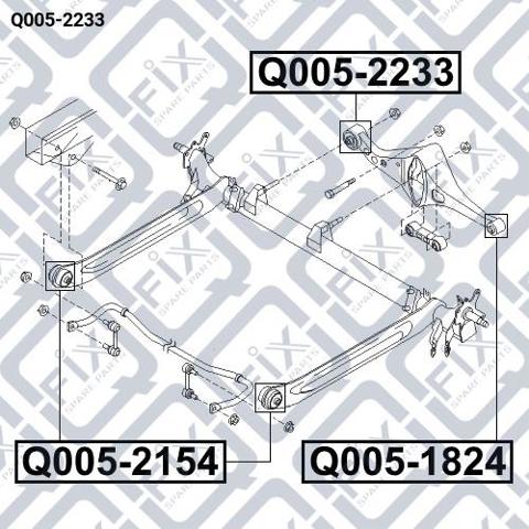 Сайлентблок задней поперечной тяги Q-fix Q0052233 цена, от 12.49 USD