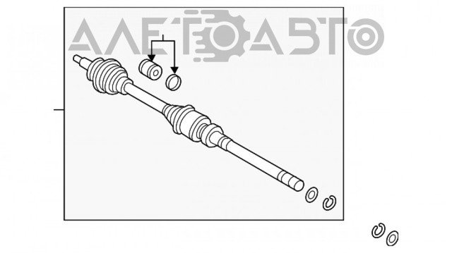 Semieixo (acionador) dianteiro direito para Mazda CX-9 (TC)