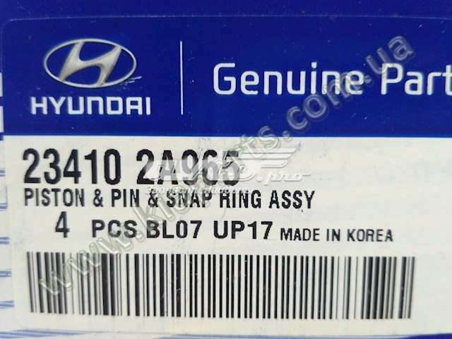 Pistão do kit para 1 cilindro, 2ª reparação ( + 0,50) para Hyundai Elantra (MD)