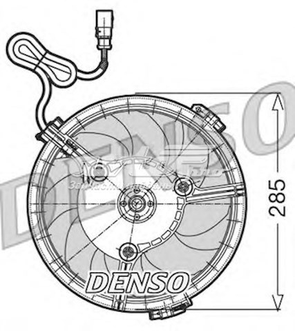 Электровентилятор охлаждения в сборе (мотор+крыльчатка) Denso DER02005