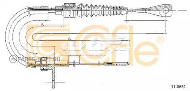 Трос/тяга газа (акселератора) COFLE 110651
