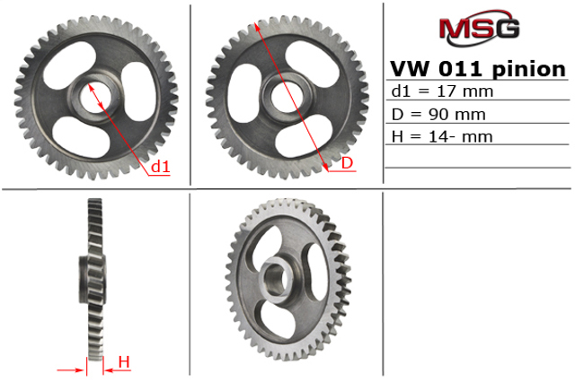Купить VW011PINION MSG Ремкомплект насоса ГУР