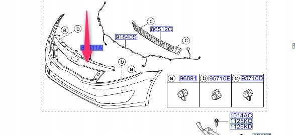 Передний бампер 865112T232 Hyundai/Kia