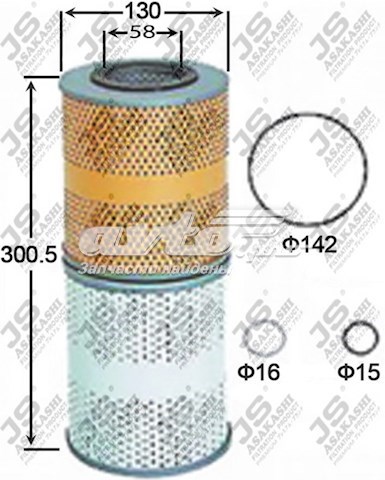 OE359SET JS Asakashi filtro de óleo