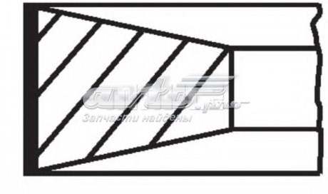 Комплект поршневых колец на 1 цилиндр, STD Mahle Original 007RS001060N0