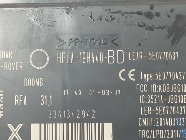 HPLA19H440BD Land Rover 