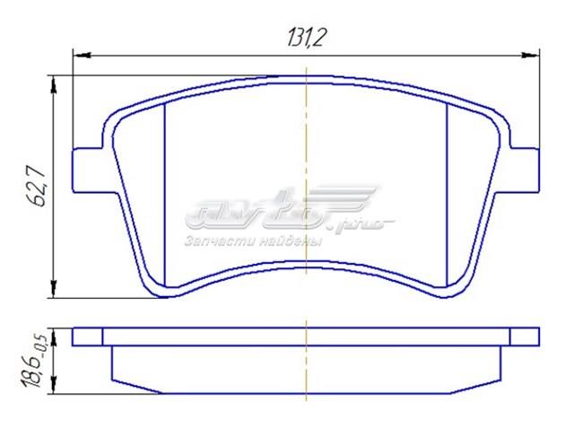 Колодки тормозные передние дисковые DAFMI D314E